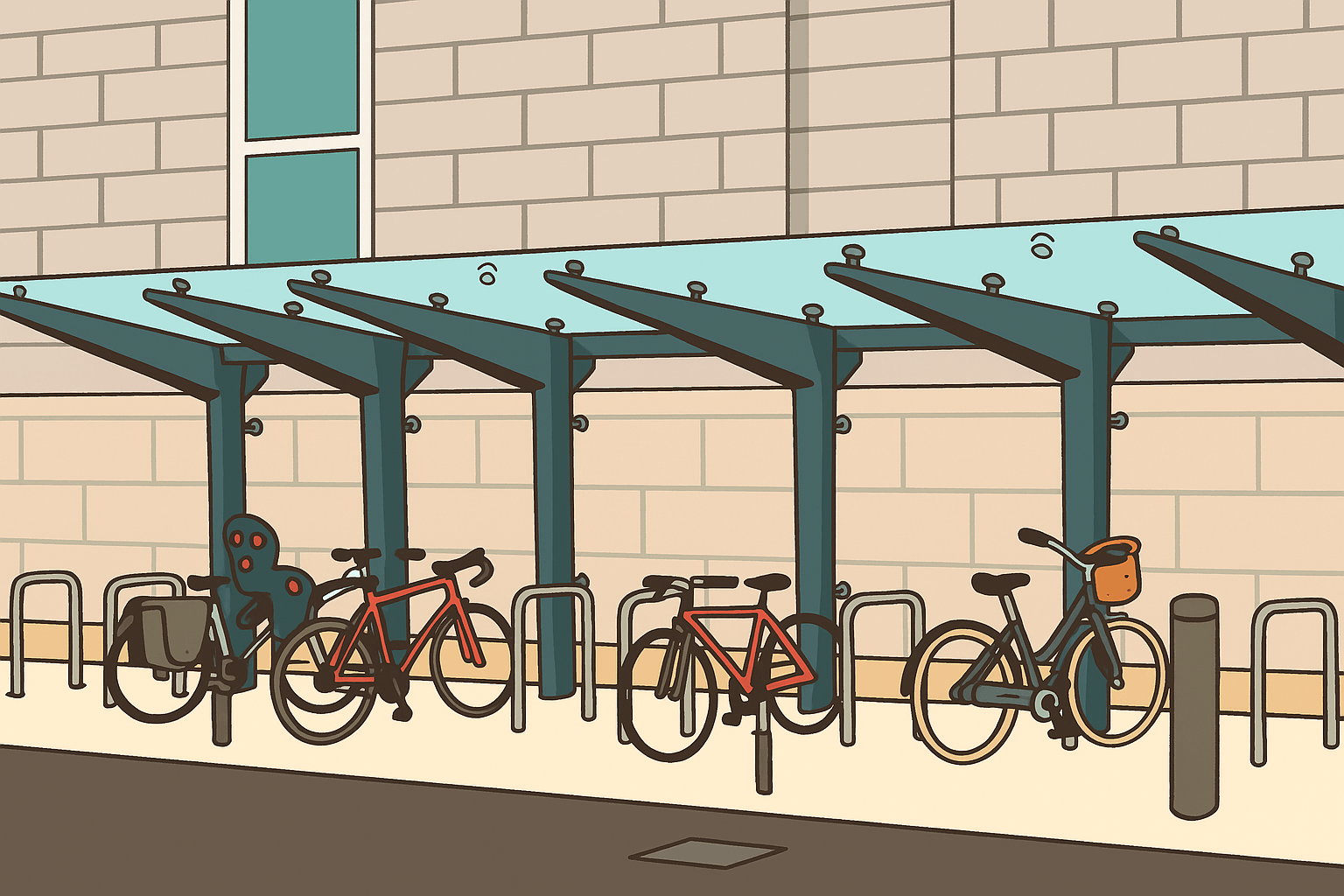 Bike shelter illustration