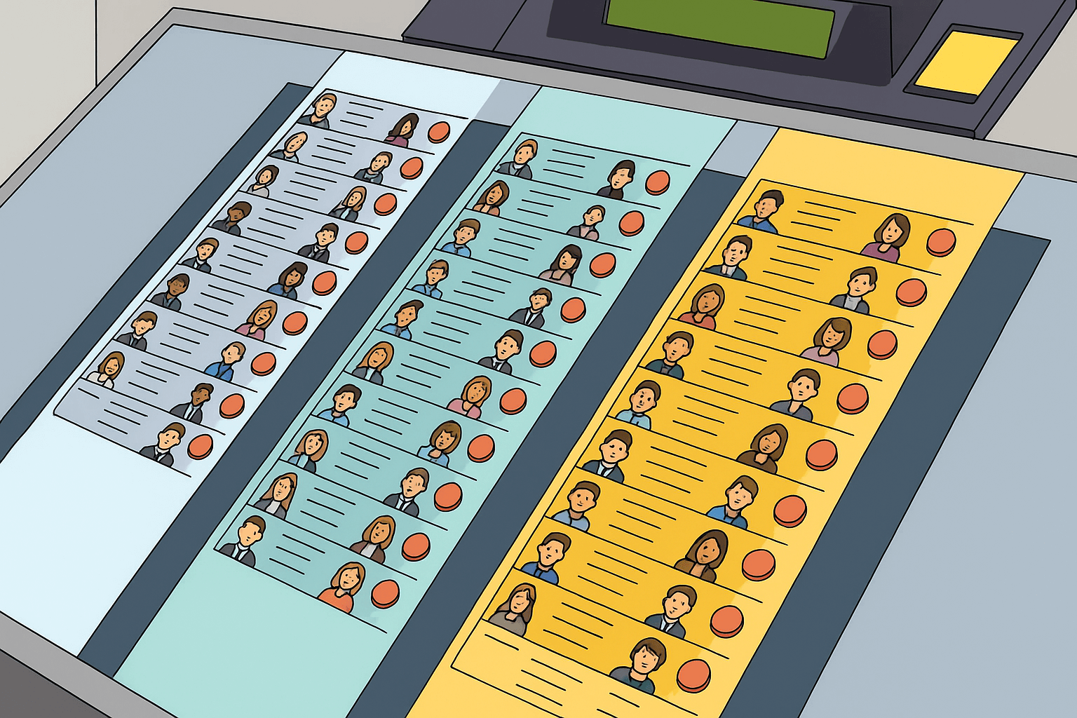 E-voting machines illustration