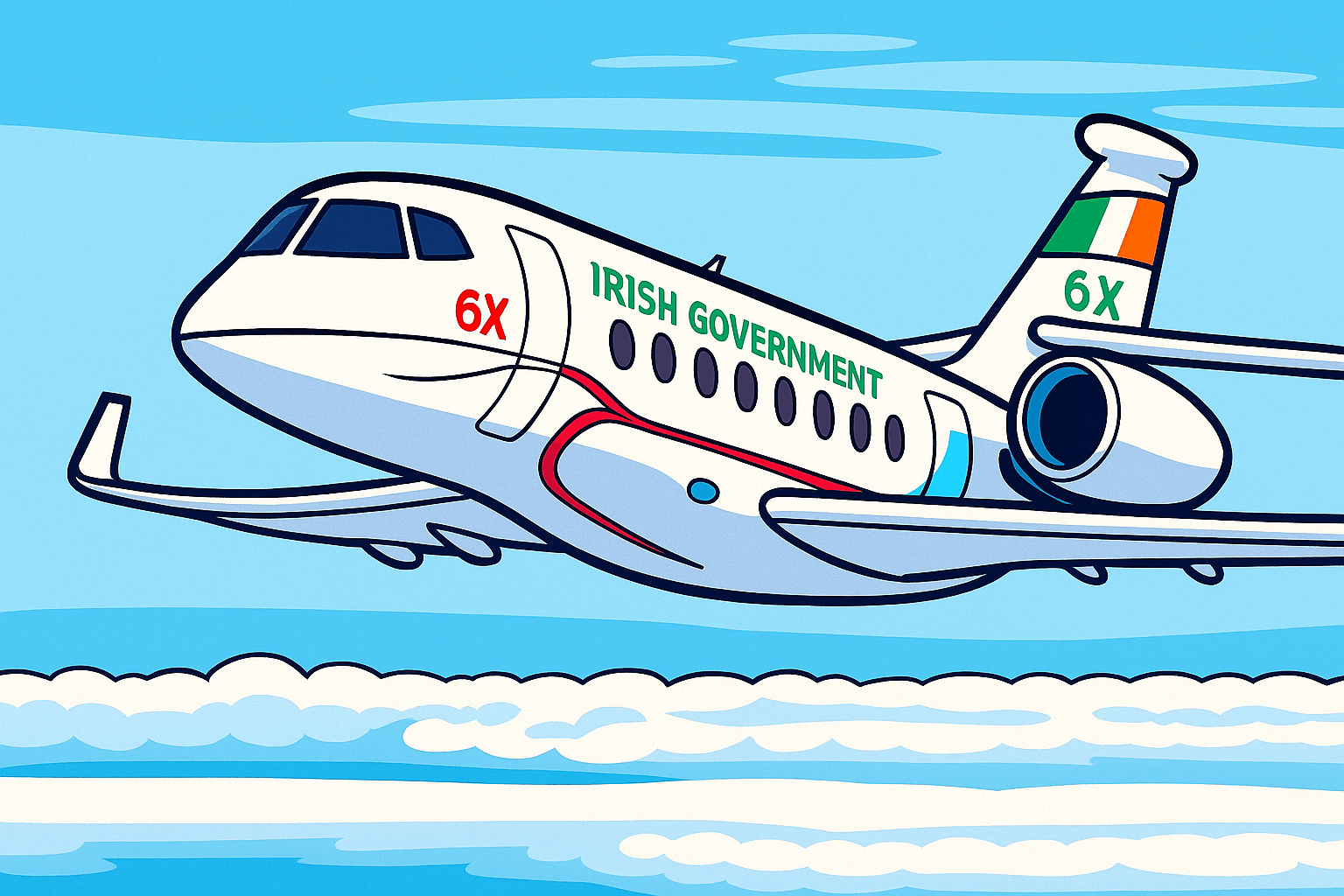 Government jet illustration